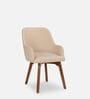 Dayton Leatherette Dining Chair in Cream Colour