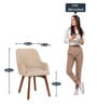 Dayton Leatherette Dining Chair in Cream Colour