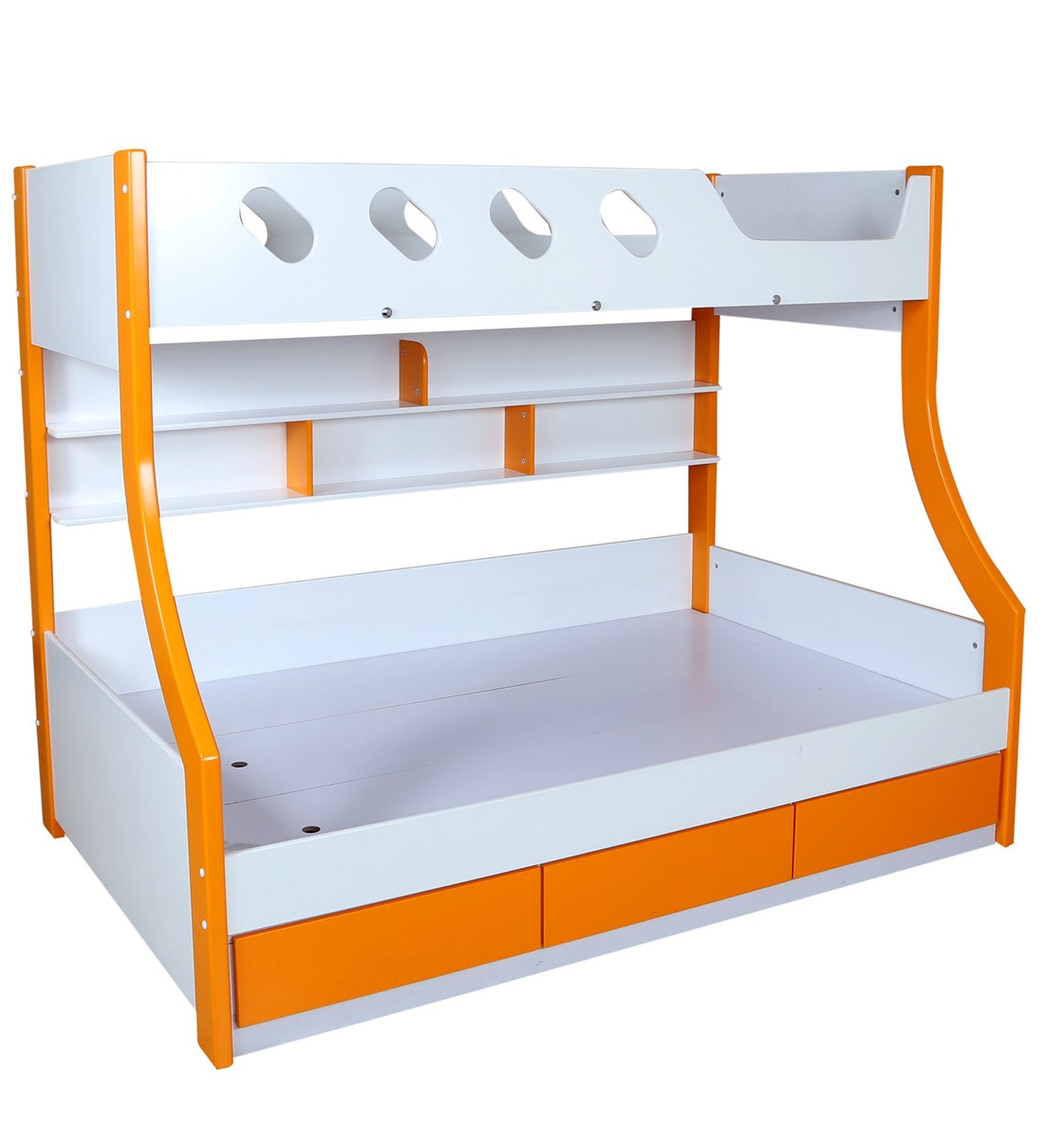 Buy Deccan Bunk Bed in Orange Colour by HomeTown Online Standard Bunk