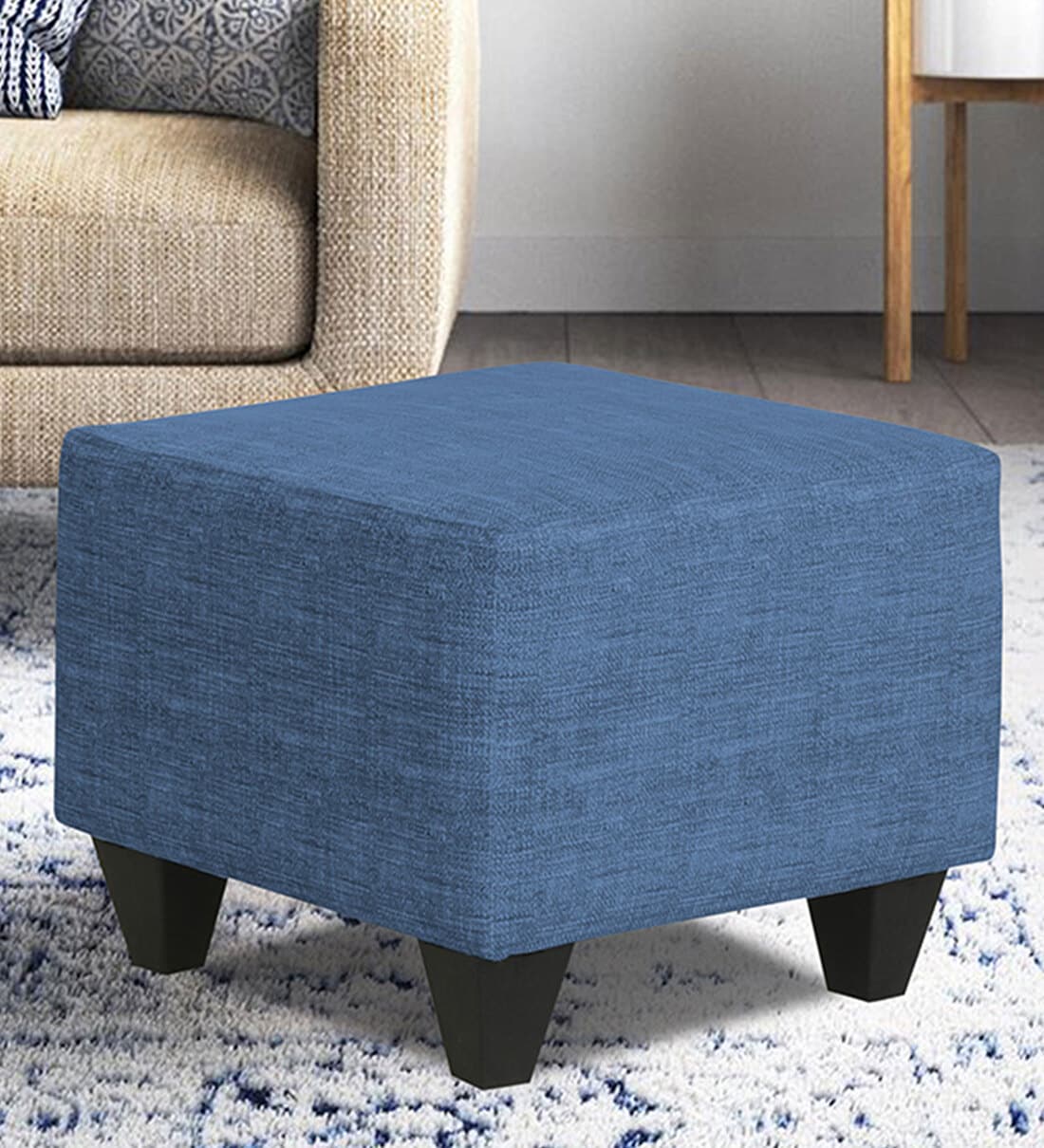 Buy Decent Fabric Seating Stool In Blue Colour At 3 OFF By Adorn India   Decent Seating Stool 1 Seater In Blue Colour By Adorn India Decent Seating Stool 1 Seater In Blue Co Stktxb 