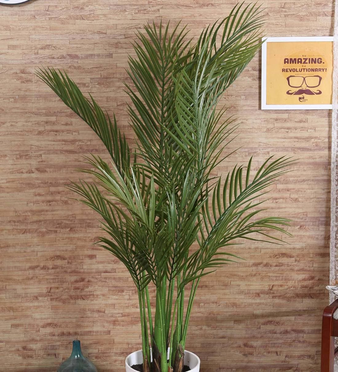 Buy Green 4 Branches Decorative Artificial Arica Floor Plant without