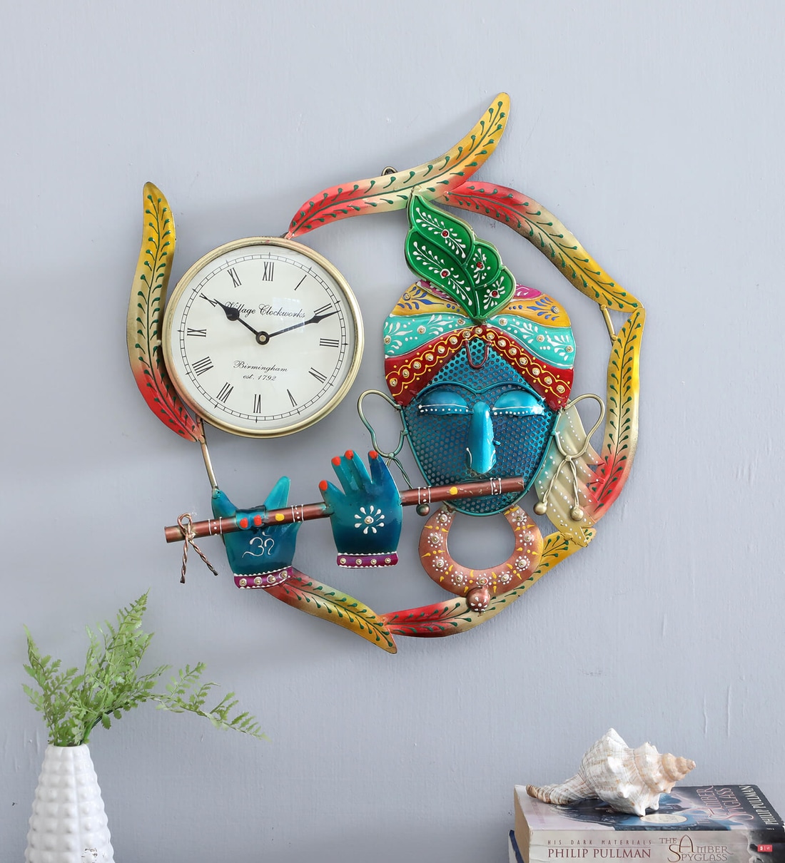 Horizontal Looking Designer Wall Clock | RichesM Healthcare