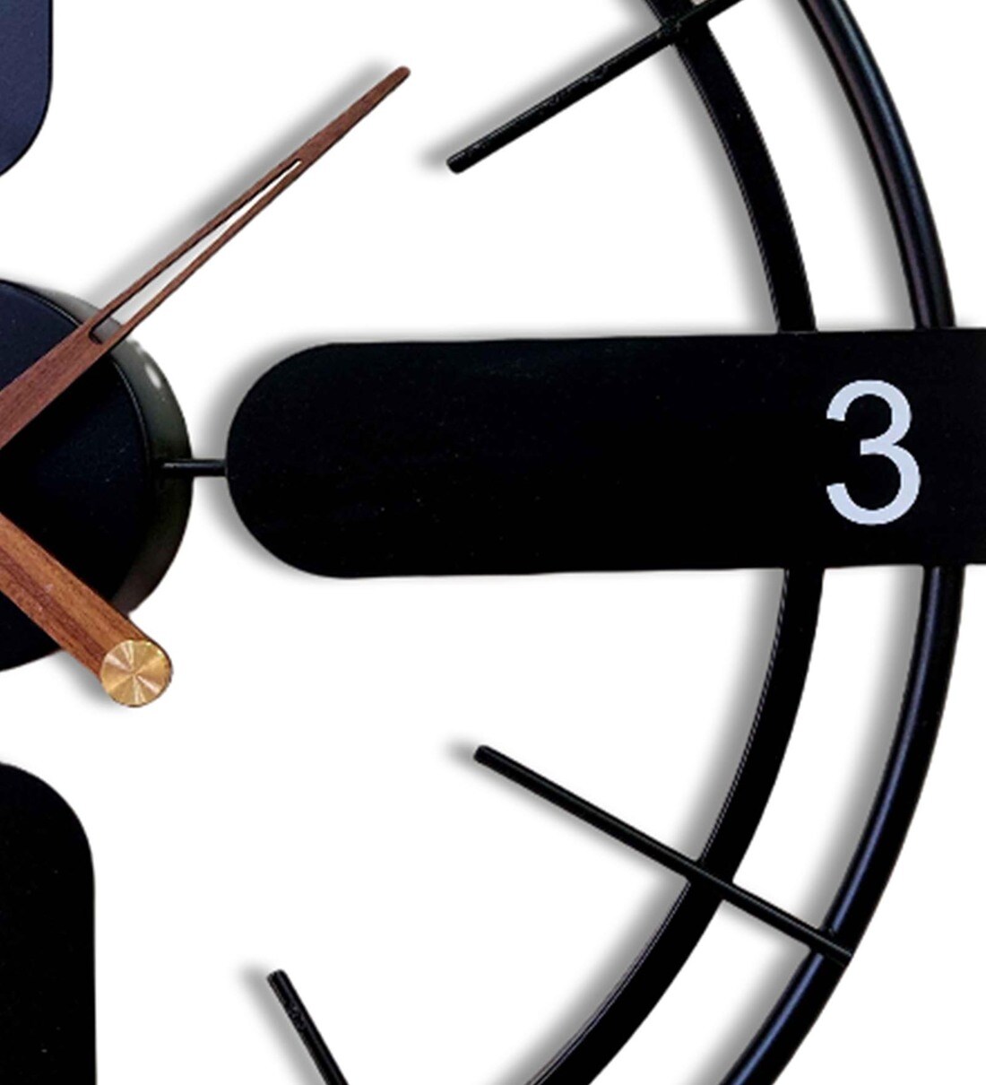 Buy Decorative Metal Wall Clock In Black By FunkyDecors Online Modern
