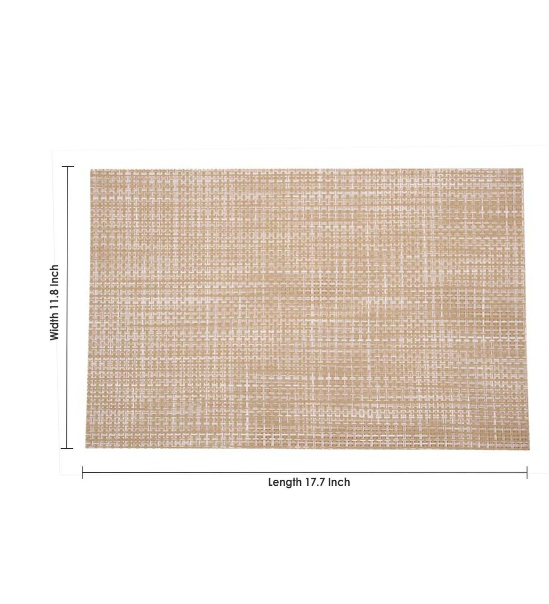 Buy Beige PVC Solid Placemats Set of 6 by Decorika Online Placemats