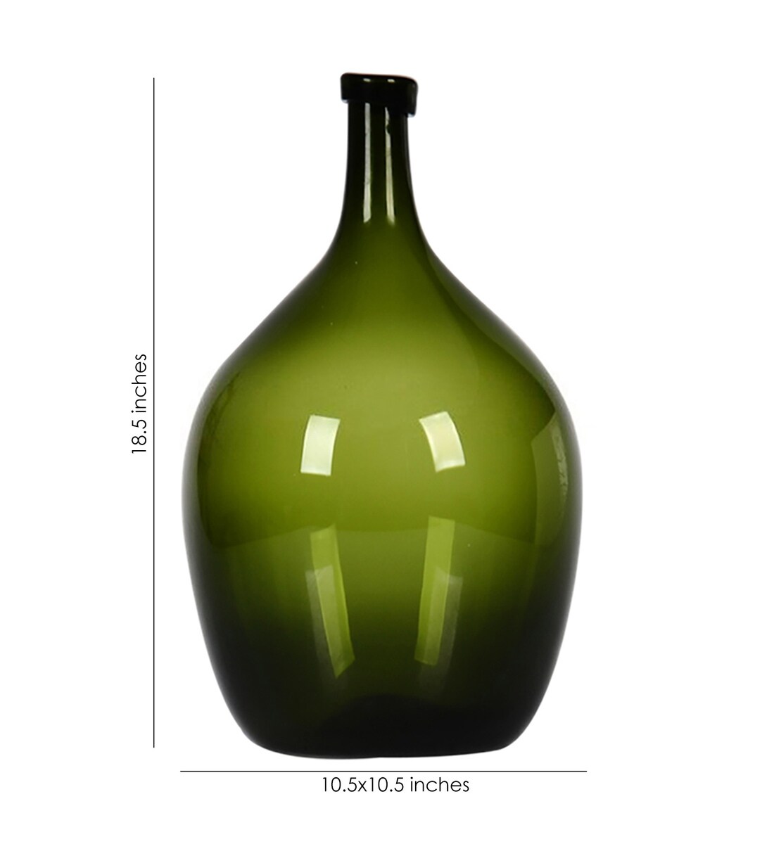 Buy Deep Olive Green Glass Vase by Casamotion Online Modern and