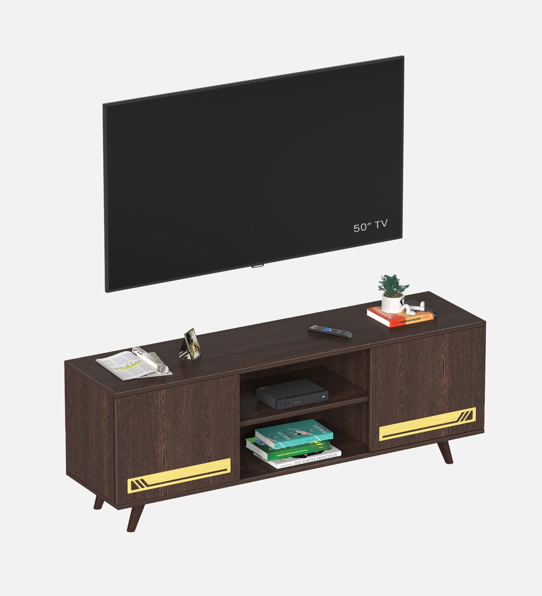 Buy Daisen TV Console for TV's upto 55 inches In Wenge Finish at