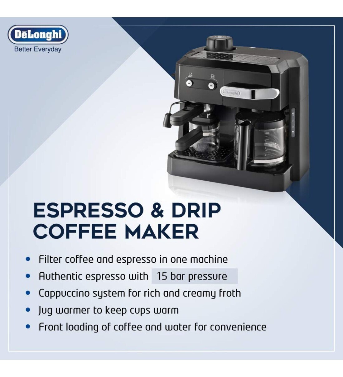 Buy DeLonghi 1700W BCO 320 Combi Pump Espresso Drip Coffee Maker