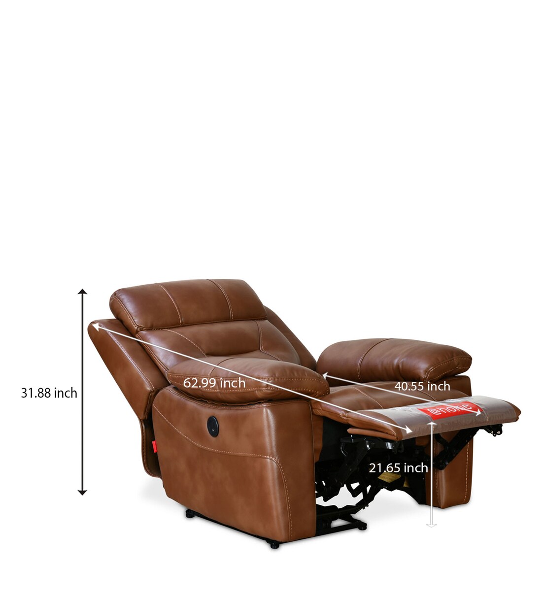 Buy Delp 1 Seater Motorized Recliner In Choco Brown Colour By Home