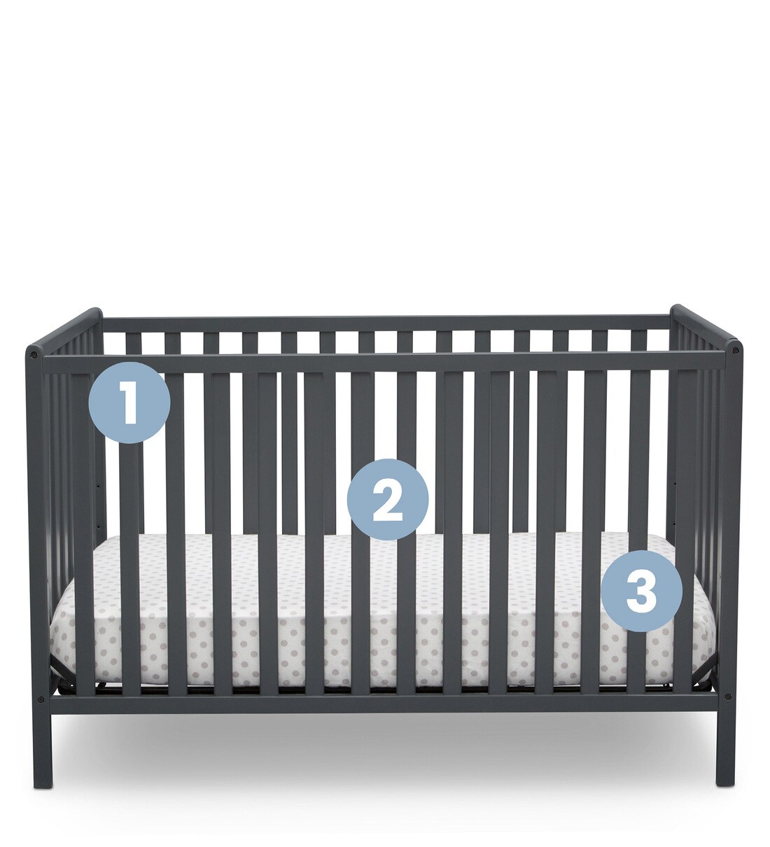 Buy Convertible Baby Crib in Grey Finish by Delta Children Online