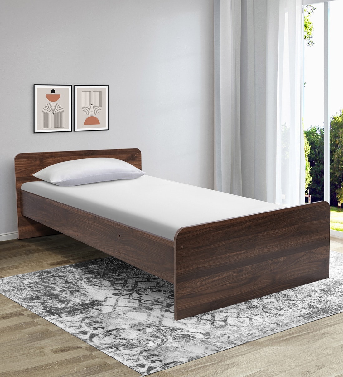 Buy Den Single Bed in Columbian Walnut Finish at 27% OFF by GUDSMITH ...