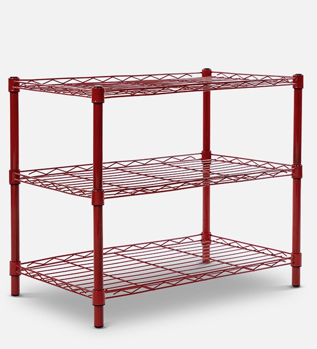 Buy Denham Kitchen Metal Racks Basic Without Oven Space In Red Colour ...