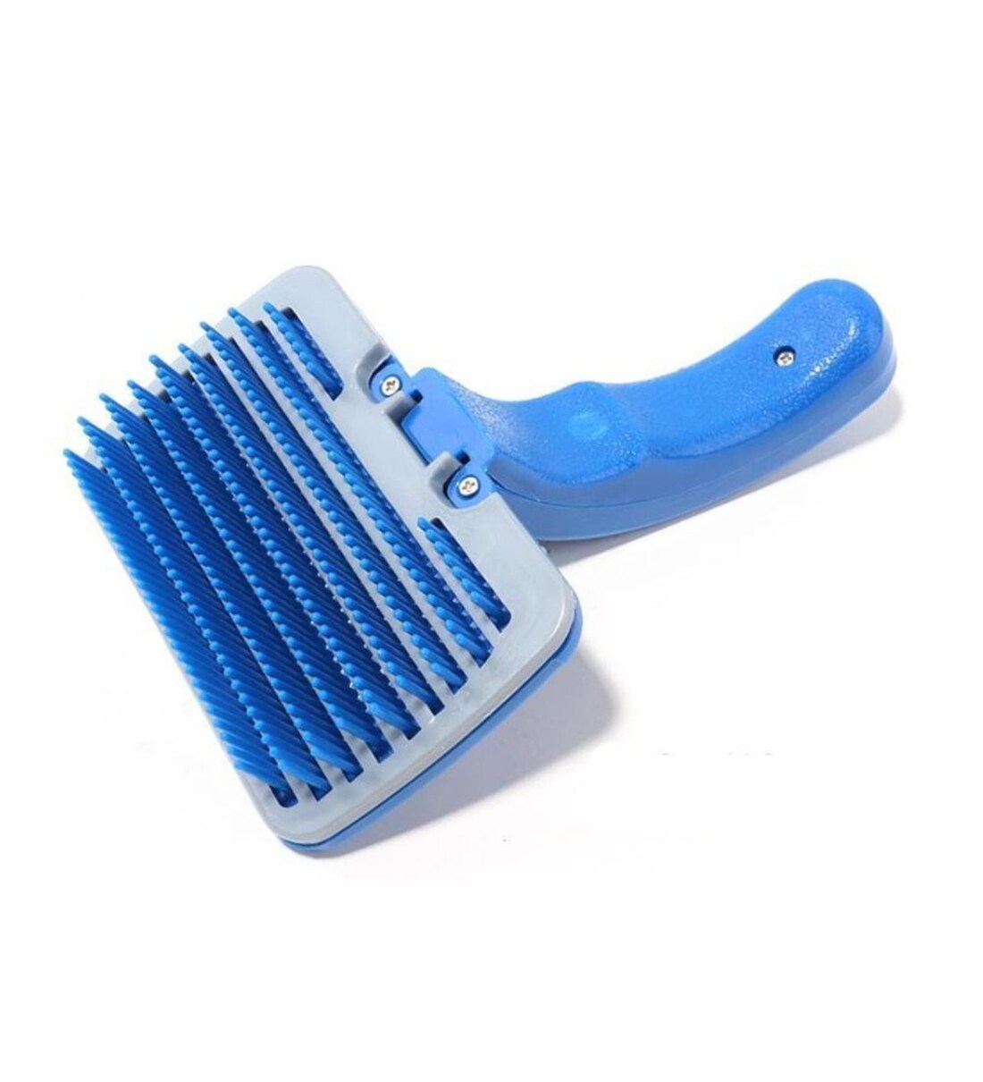 Buy Deshedding Blue Plastic Pet Grooming Brush Online Brushes and