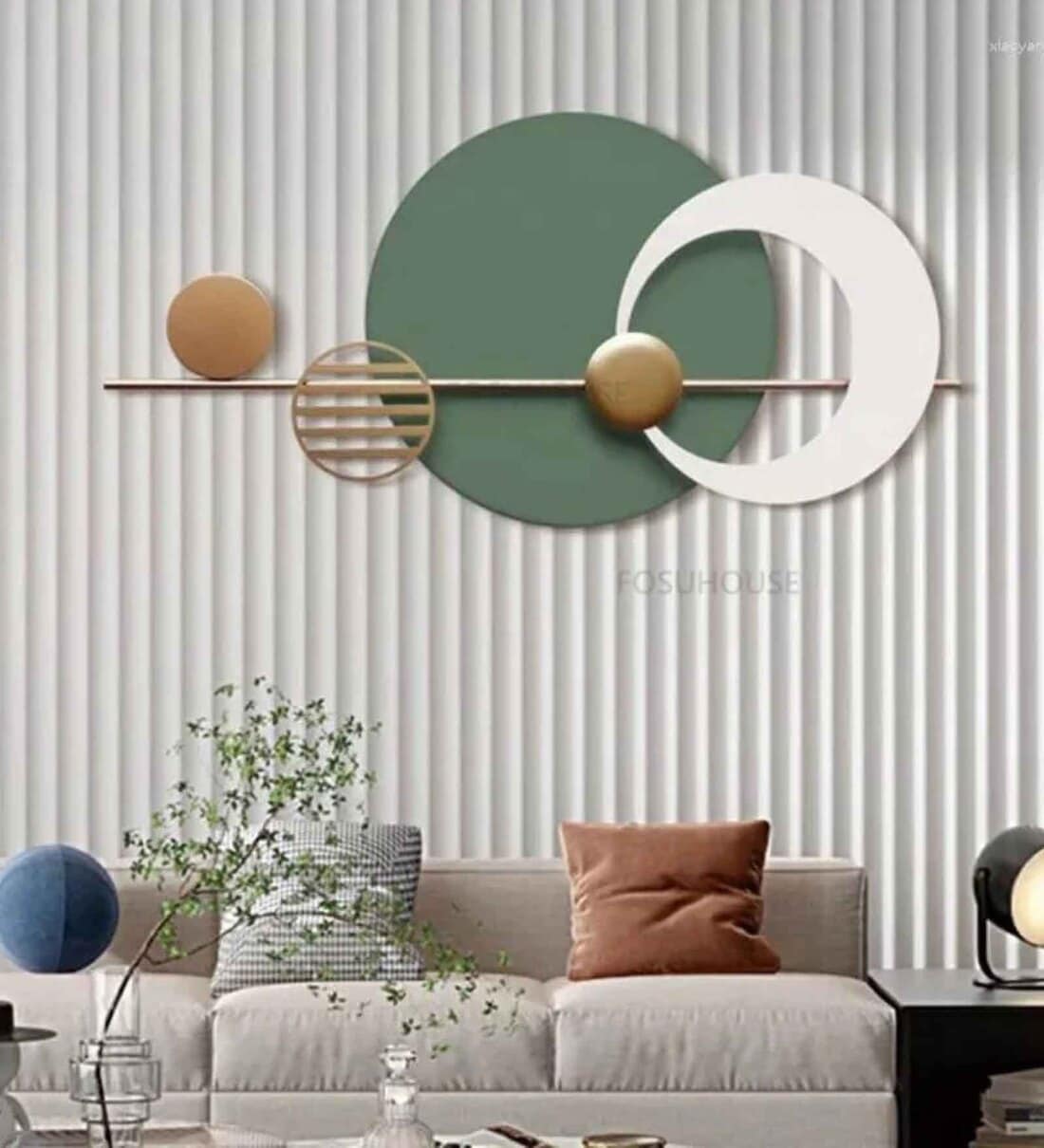 Buy Designer Green Metal Wall Decor For Living Room at 40% OFF by