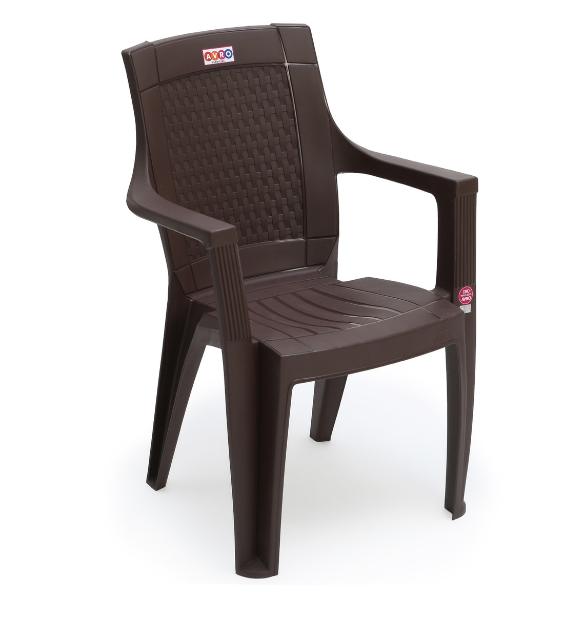 Buy Designer Plastic Chair In Brownset Of 2 By Avro Online Plastic