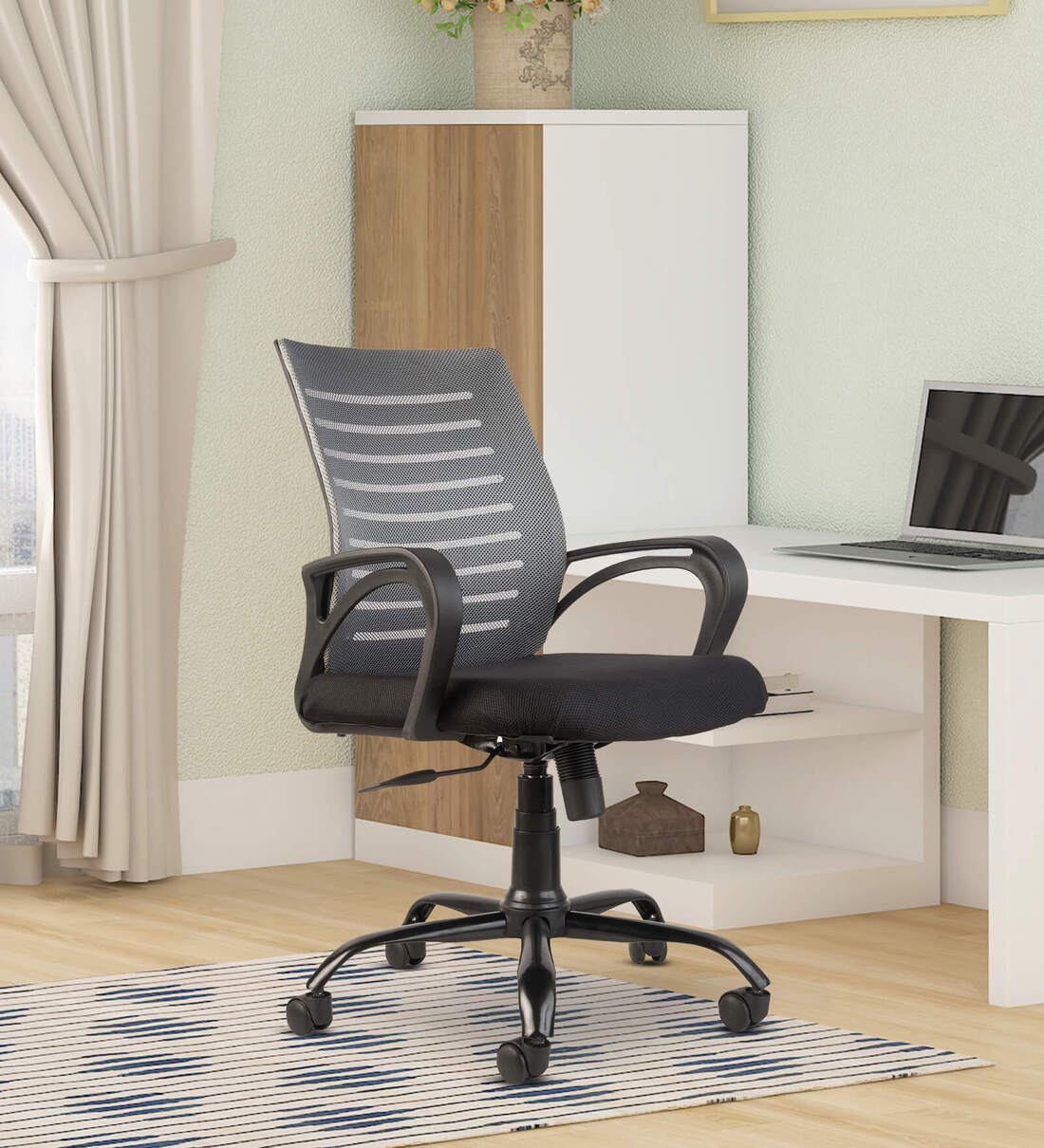 Desire Breathable Mesh Ergonomic Chair in Grey Colour