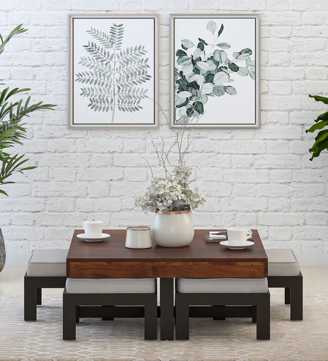 Buy Deux Solid Wood Nesting Coffee Table Set in Dual Tone Finish at 7% OFF by Woodsworth from ...