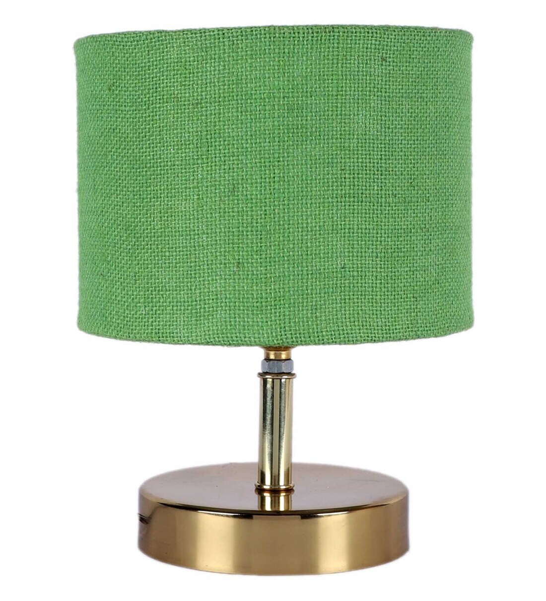 Buy Devansh Metal table lamp with Green Jute Shade by New Era Online