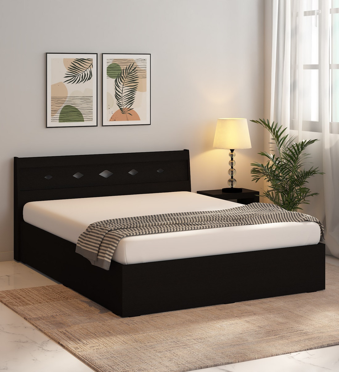 Buy Devitt Queen Size Bed In Wenge Finish With Box Storage At 28 Off By Mintwud From Pepperfry