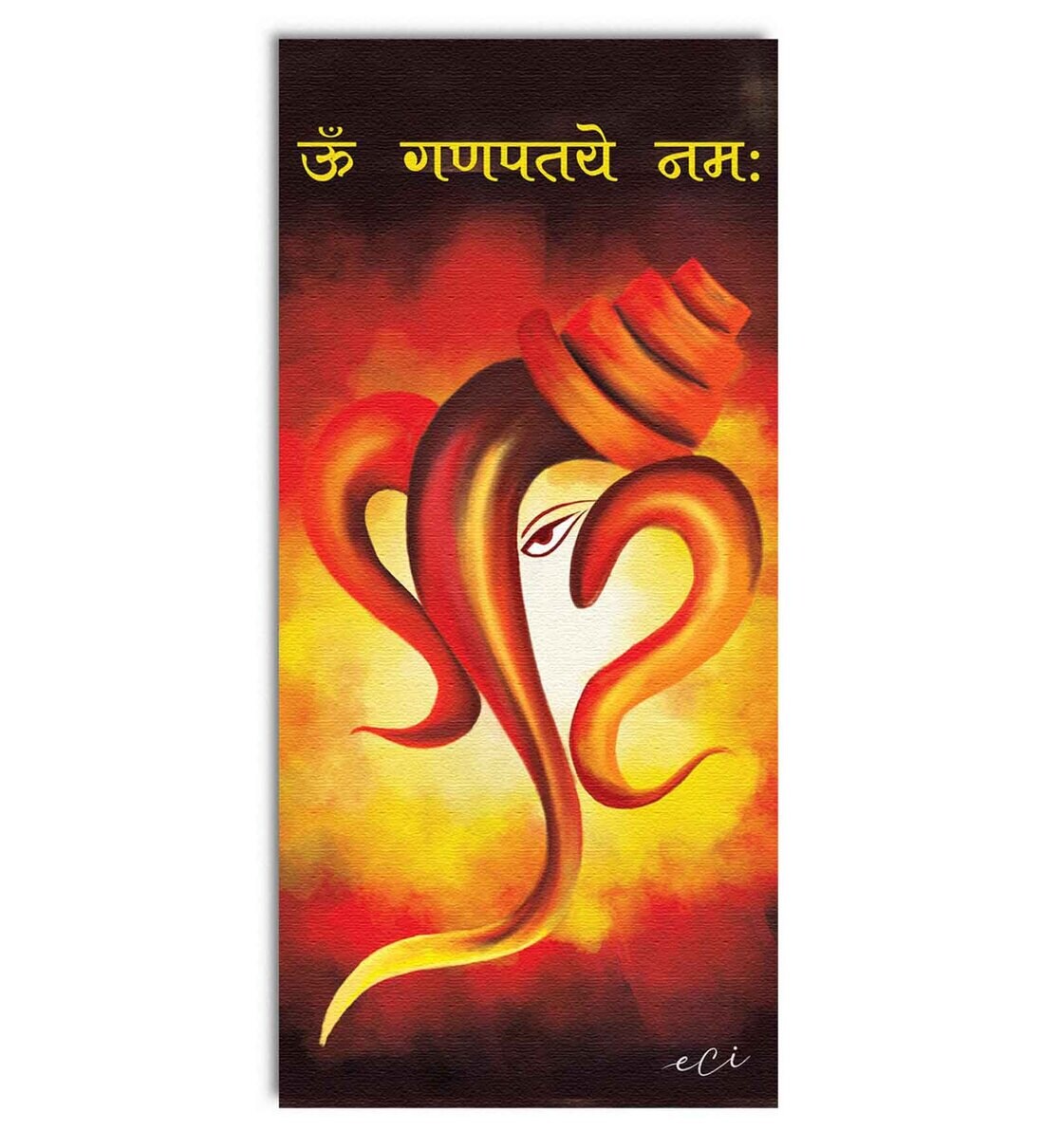 Buy Devotional Lord Ganesha Canvas Printed Wall Painting By Ecraftindia Online Spiritual Art