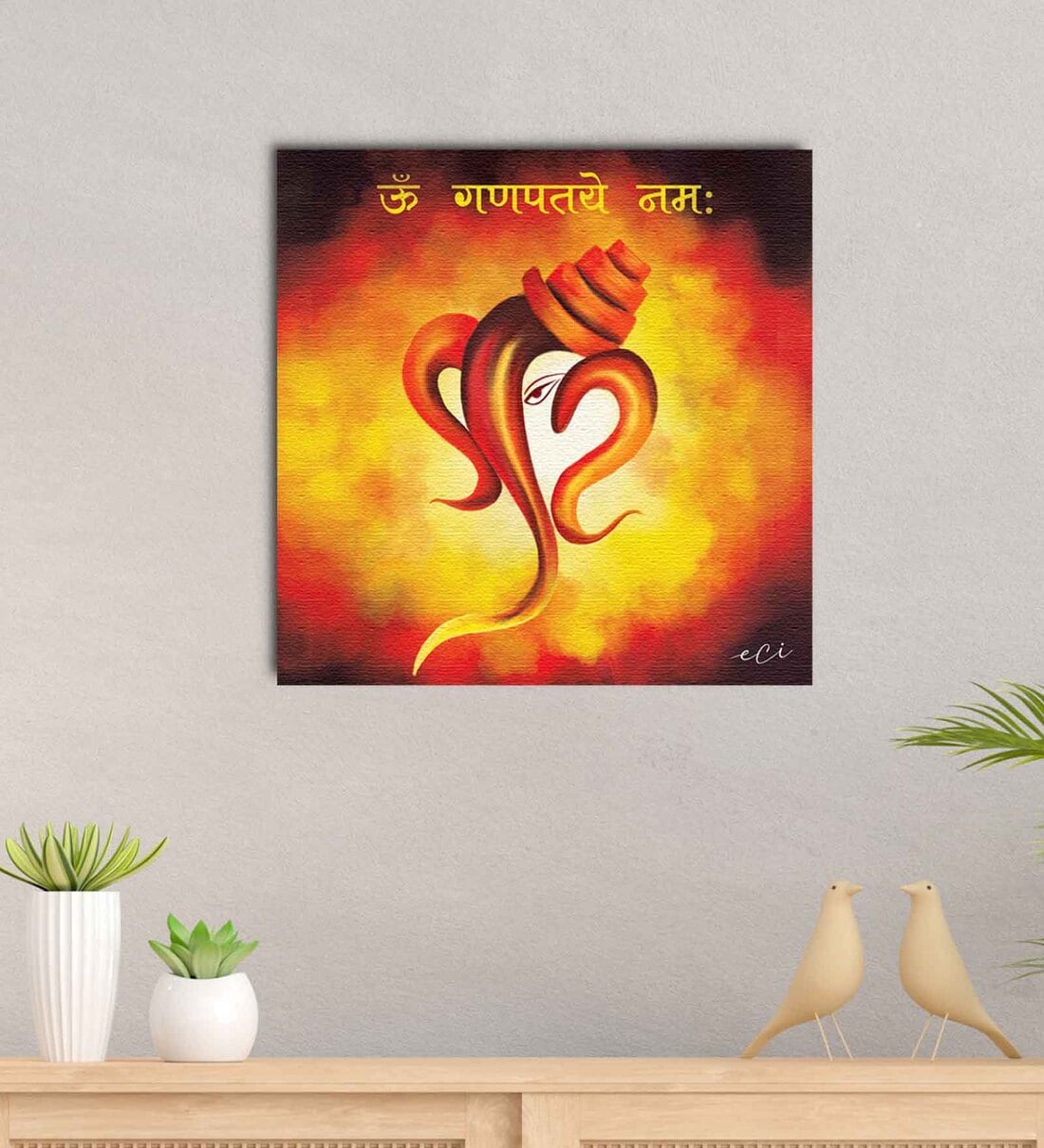 Buy Devotional Lord Ganesha Canvas Printed Art Prints at 41 OFF by eCraftIndia Pepperfry