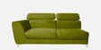 Dellara Velvet LHS Sectional Sofa in Lime Green Colour