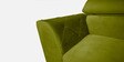 Dellara Velvet LHS Sectional Sofa in Lime Green Colour
