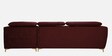 Dellara Velvet LHS Sectional Sofa in Rust Colour