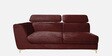 Dellara Velvet LHS Sectional Sofa in Rust Colour