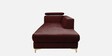 Dellara Velvet LHS Sectional Sofa in Rust Colour