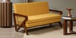 Delnice Sheesham Wood 3 Seater Sofa In Walnut Finish