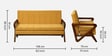 Delnice Sheesham Wood 3 Seater Sofa In Walnut Finish