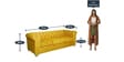 Delport 3 Seater Sofa In Yellow Colour