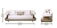 Denali 3 Seater Sofa In White And Brown Color