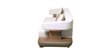 Denali 3 Seater Sofa In White And Brown Color