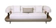 Denali 3 Seater Sofa In White And Brown Color
