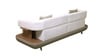 Denali 3 Seater Sofa In White And Brown Color