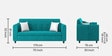 Denmark 3 Seater Sofa In Sea Green Colour