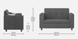 Denmark Fabric 2 Seater Sofa in Charcoal Grey Colour
