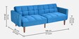 Denzel Sofa Cum Bed In Blue Finish