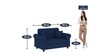 Derado Fabric 2 Seater Sofa in Royal Blue Colour