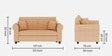 Derado Fabric 2 Seater Sofa in Cosmic Beige Colour
