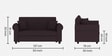 Derado Fabric 2 Seater Sofa in Cara Brown Colour