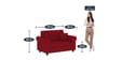Derado Fabric 2 Seater Sofa in Blood Maroon Colour