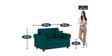 Derado Fabric 2 Seater Sofa in Sea Green Colour