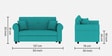 Derado Fabric 2 Seater Sofa in Sea Green Colour