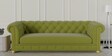 Derby Velvet 3 Seater Sofa In Lime Green Colour