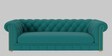 Derby Velvet 3 Seater Sofa In Teal Green Colour
