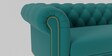 Derby Velvet 3 Seater Sofa In Teal Green Colour