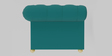 Derby Velvet 3 Seater Sofa In Teal Green Colour