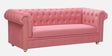 Derby Velvet Fabric 3 Seater Sofa in Blush Pink Color